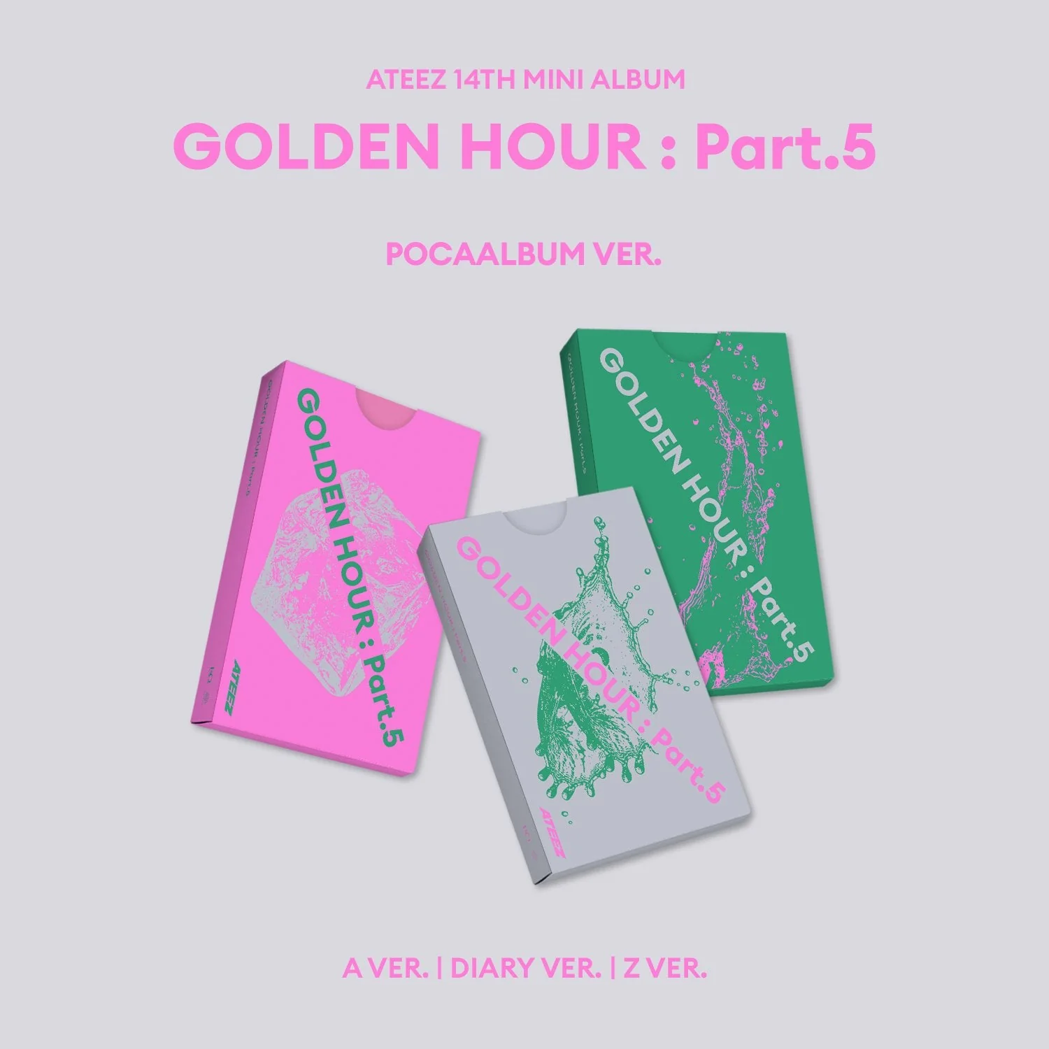 ATEEZ - GOLDEN HOUR : PART.5 14TH MINI ALBUM TOKTOQ GIFT POCAALBUM VER SET