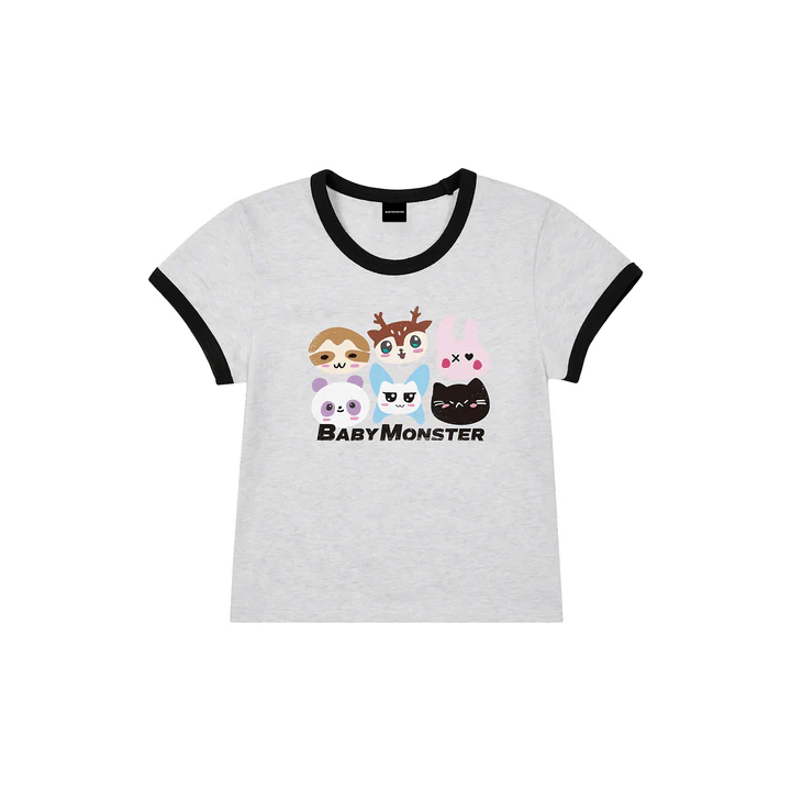 BABYMONSTER - CHOOM WORLD TOUR IN SEOUL OFFICIAL MD CHARACTER RINGER T-SHIRT