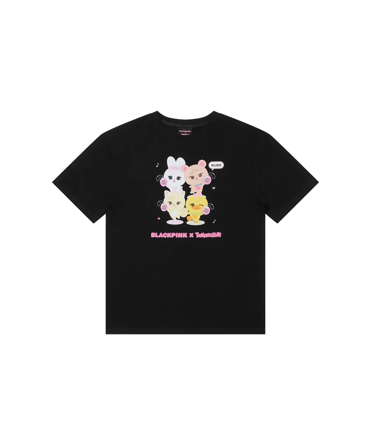 BLACKPINK - BLACKPINK X TAMAGOTCHI OFFICIAL MD BASIC T-SHIRT BLACK