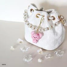 BT21 - CHERRY BLOSSOM LEATHER PATCH FIGURE KEYRING MANG - Image 3
