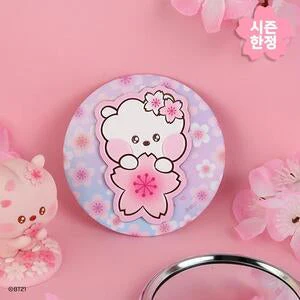 BT21 - CHERRY BLOSSOM LEATHER PATCH MIRROR RJ