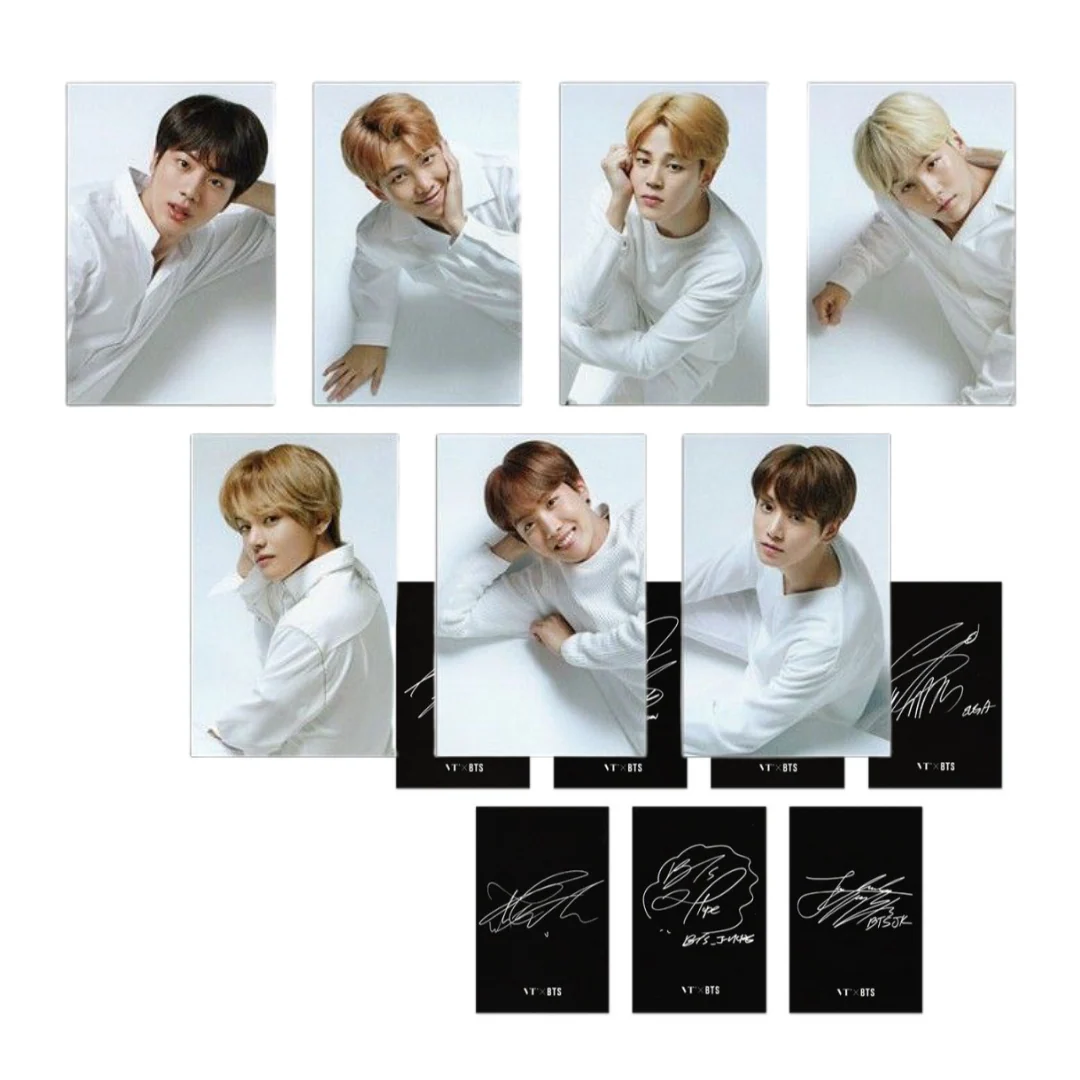 BTS - BTS X VT PHOTOCARD SET WITH PRINTED SIGNATURE (7EA) BLACK VER
