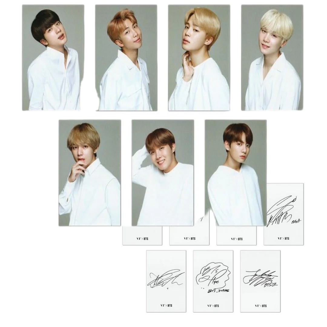 BTS - BTS X VT PHOTOCARD SET WITH PRINTED SIGNATURE (7EA) WHITE VER