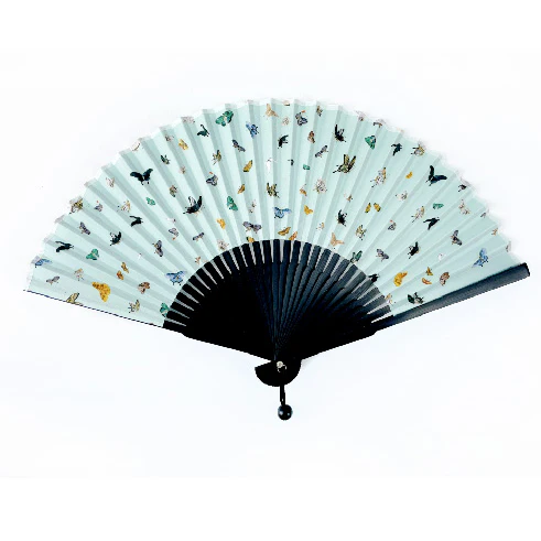 FLOWERS AND BUTTERFLY FOLDING FAN (BUTTERFLY)