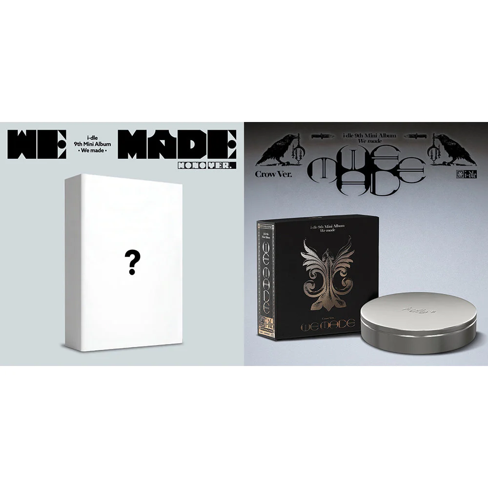 I-DLE - WE MADE 9TH MINI ALBUM MONO VER + CROW VER SET