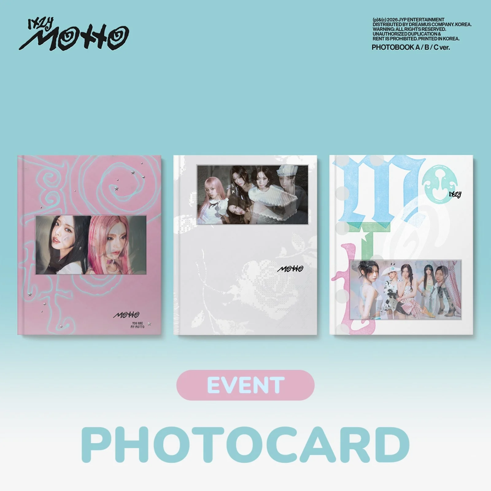 ITZY - MOTTO MINI ALBUM WITHMUU GIFT PHOTOBOOK VER RANDOM