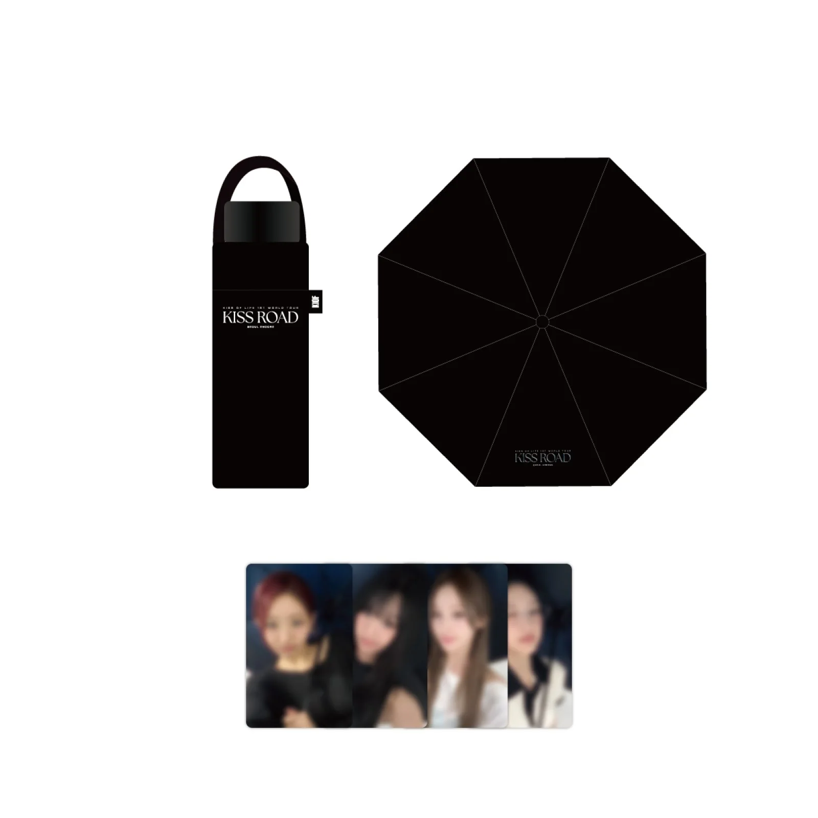 KISS OF LIFE - KISS ROAD 1ST WORLD TOUR IN SEOUL ENCORE OFFICIAL MD FOLDING UV UMBRELLA