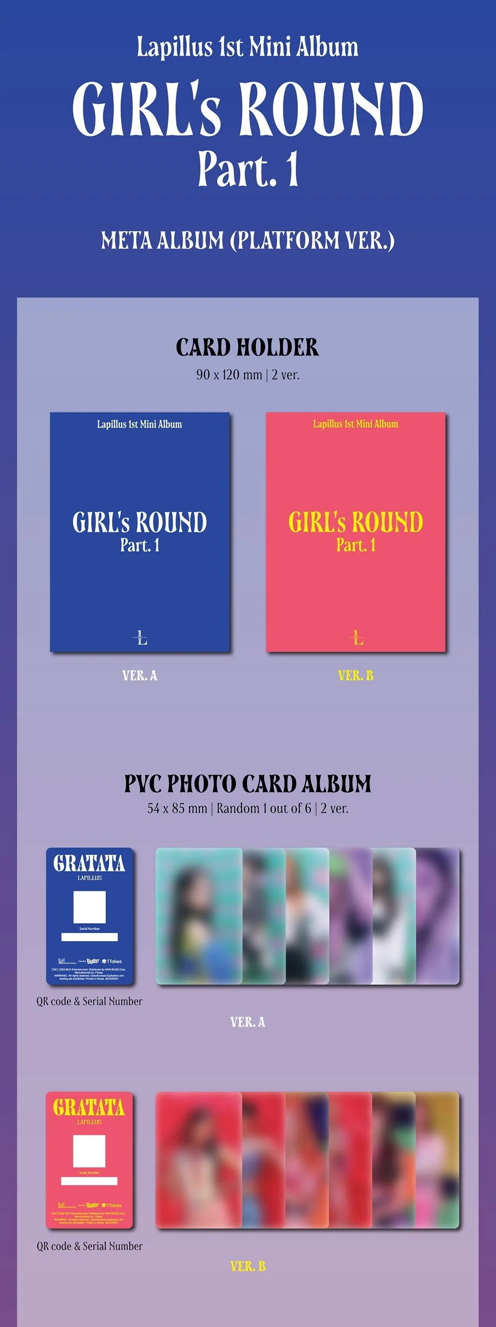 LAPILLUS - GIRLS ROUND PART.1 1ST MINI ALBUM (PLATFORM VER.) - Image 2