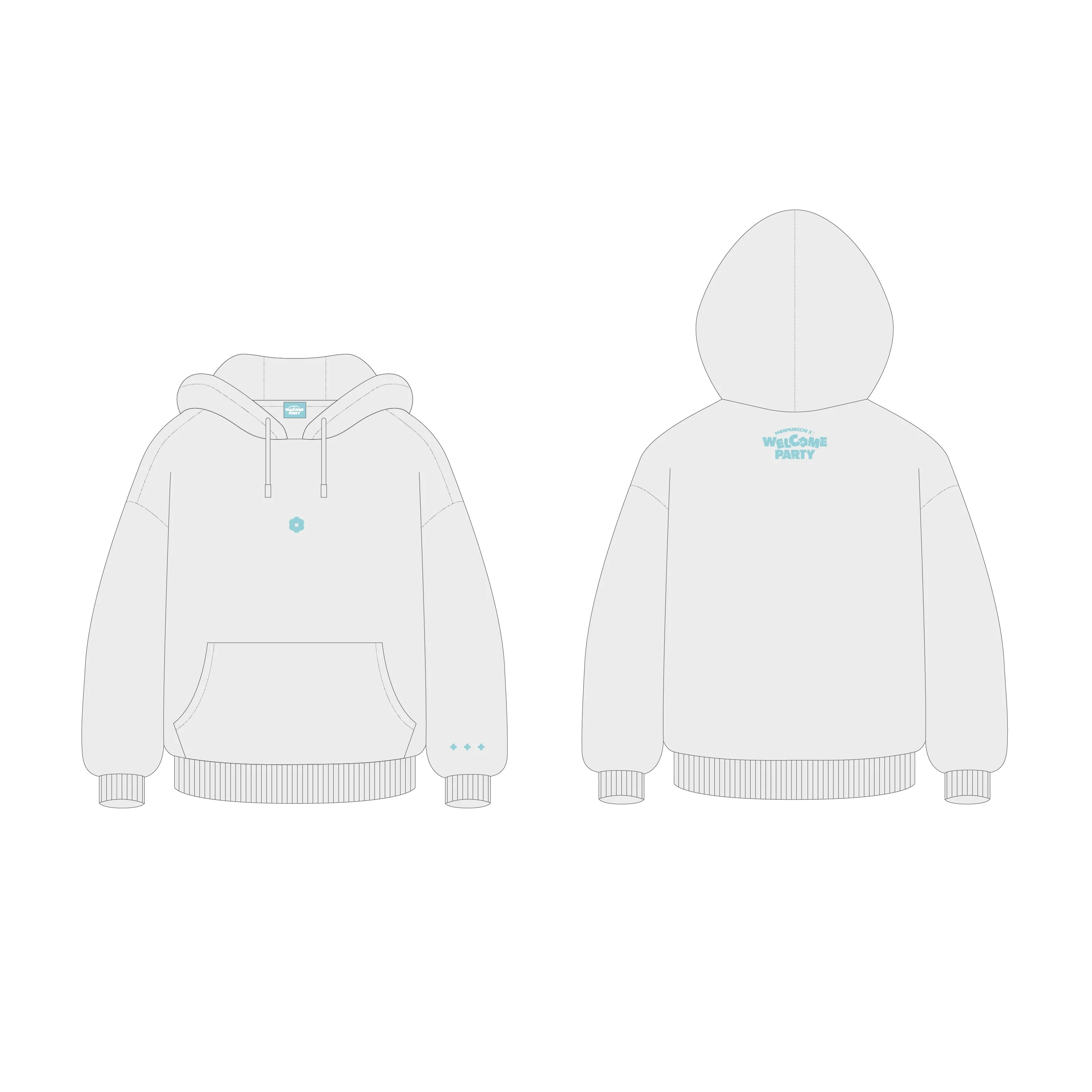 MONSTA X - MONMUGCHI X : WELCOME PARTY POP UP STORE OFFICIAL MD MONMUNGCHI X HOODIE