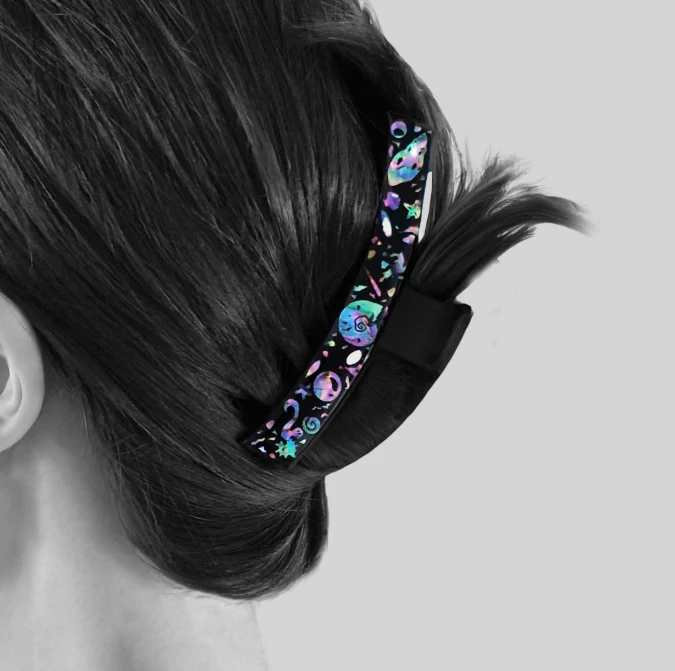MOTHER OF PEARL HAIR CLIP DEEP SEA