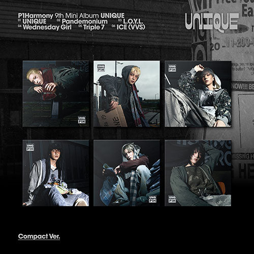 P1HARMONY - UNIQUE! 9TH MINI ALBUM FNC STORE GIFT COMPACT VER RANDOM