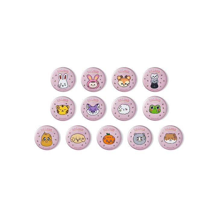 SEVENTEEN - ICE CREAM WITH MINITEEN CHARACTER POP UP OFFICIAL MD LUCKY DRAW (RANDOM CAN BADGE)