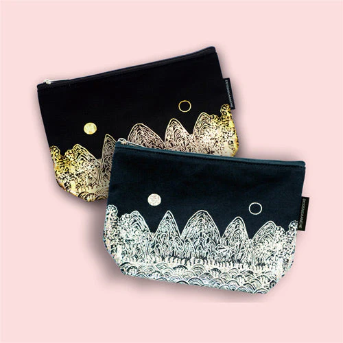 SUN AND MOON AND FIVE PEAKS ZIPPER POUCH