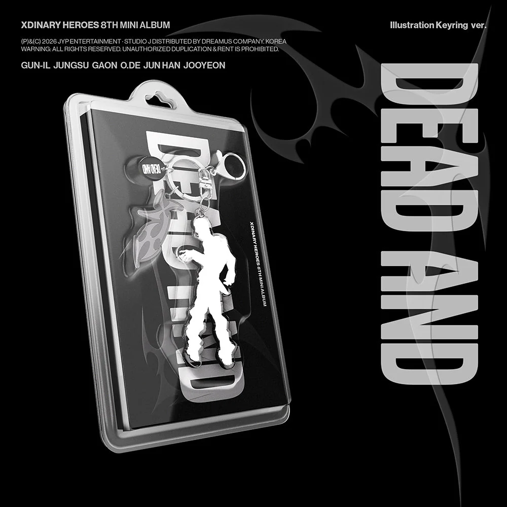XDINARY HEROES - DEAD AND 8TH MINI ALBUM ILLUSTRATION KEYRING VER RANDOM